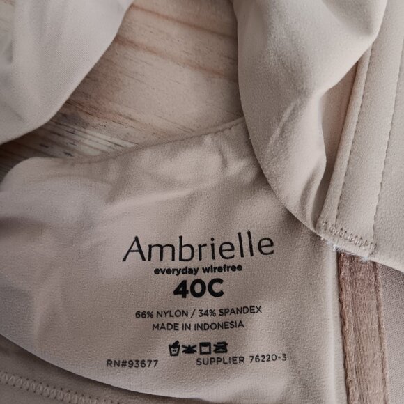 Ambrielle Super Soft Wirefree Full Coverage Bra, Sz 40C - Picture 6 of 6